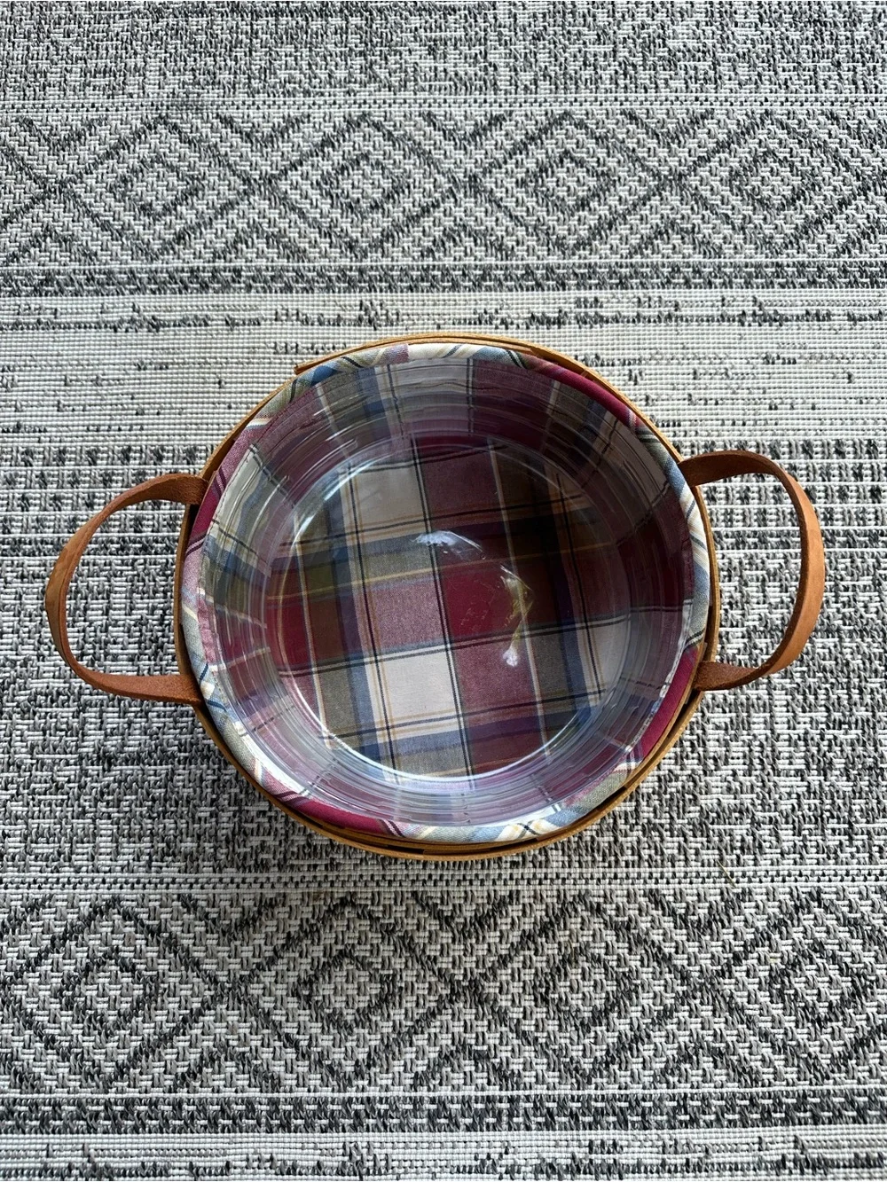 Longaberger Darning Basket (2001) with Liner and Protector